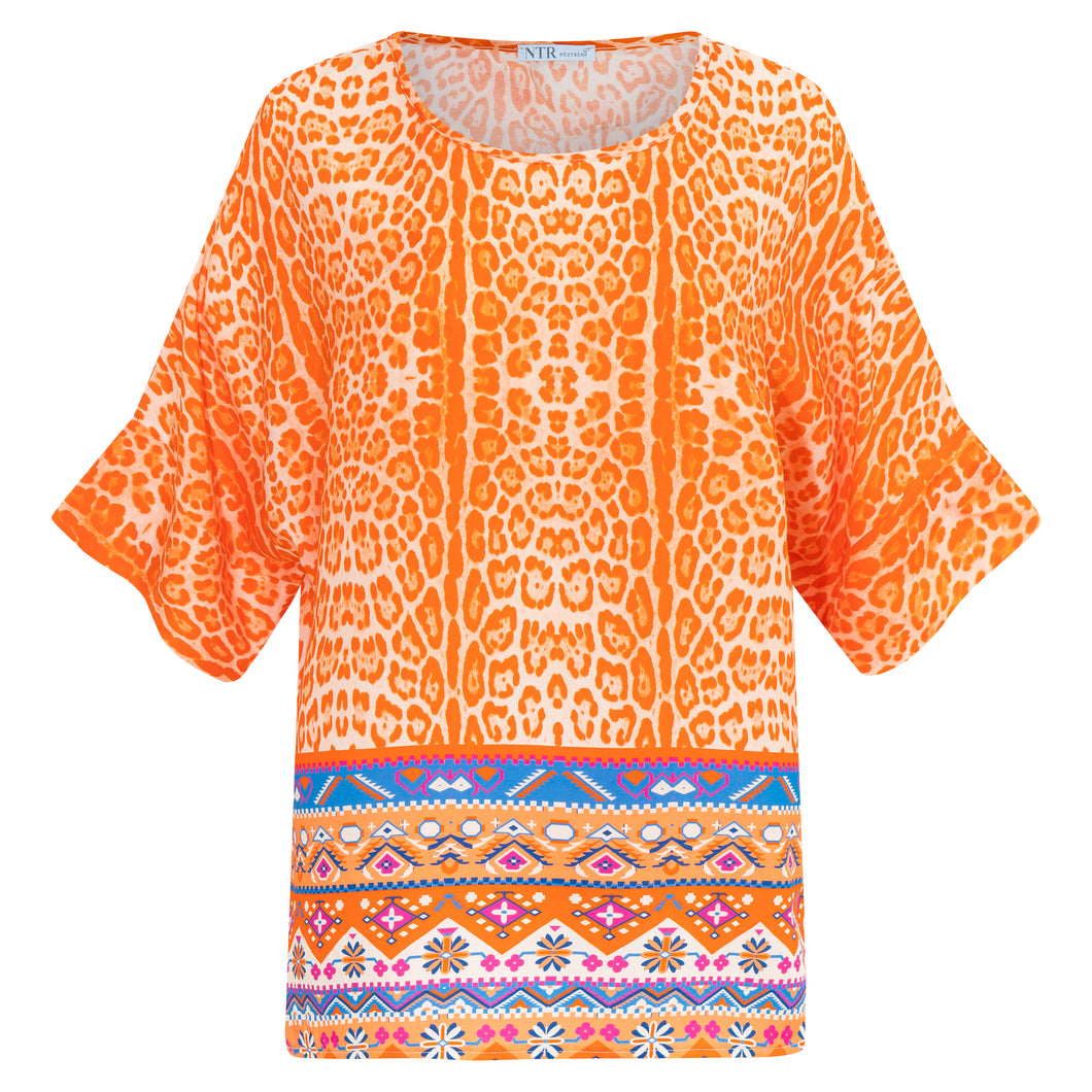 6201LE Blusenshirt Leoprint