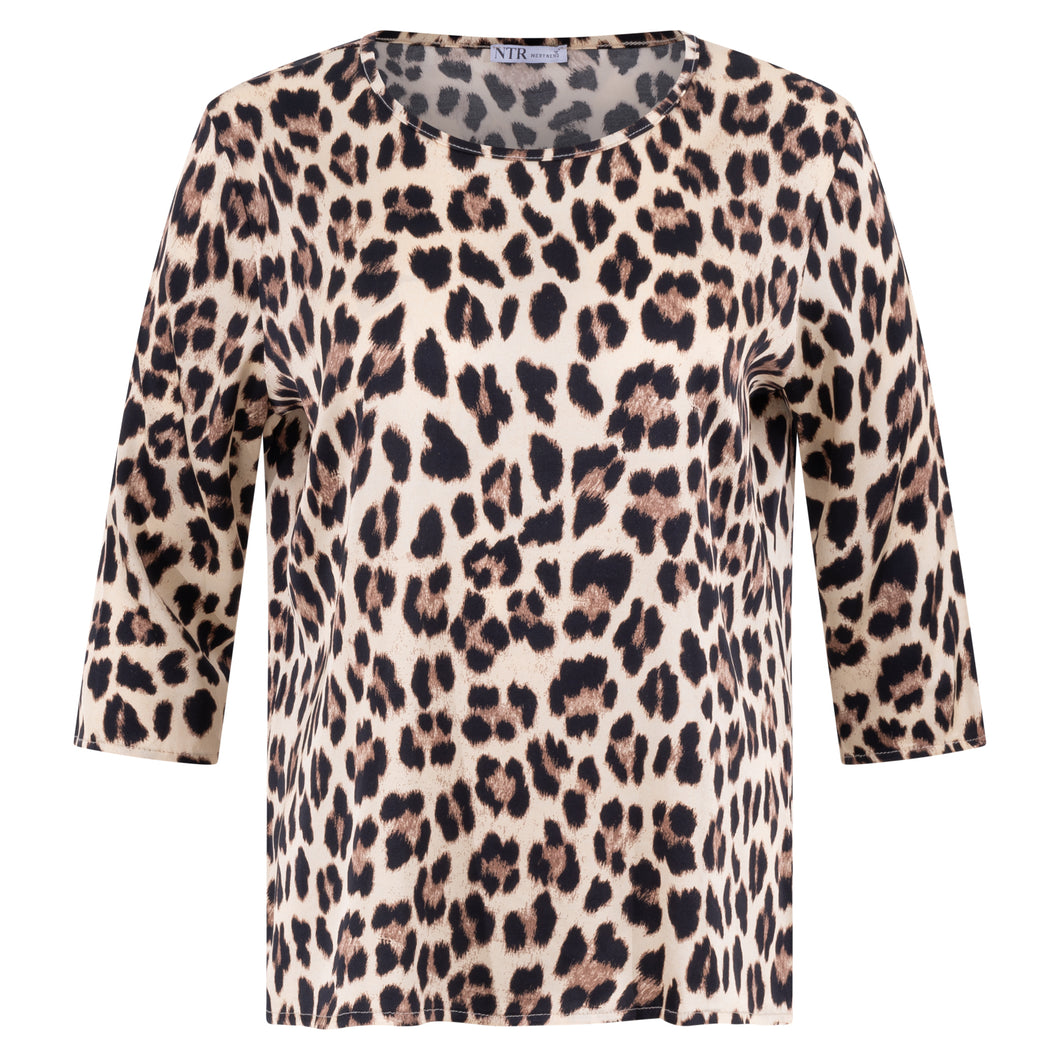 9222LE Shirt Bluse Leo Druck