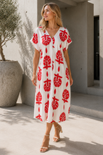 Lade das Bild in den Galerie-Viewer, 9421OR Kleid V Ornament Druck
