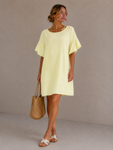 Lade das Bild in den Galerie-Viewer, 4213 Kleid Glockenarm 100% Leinen
