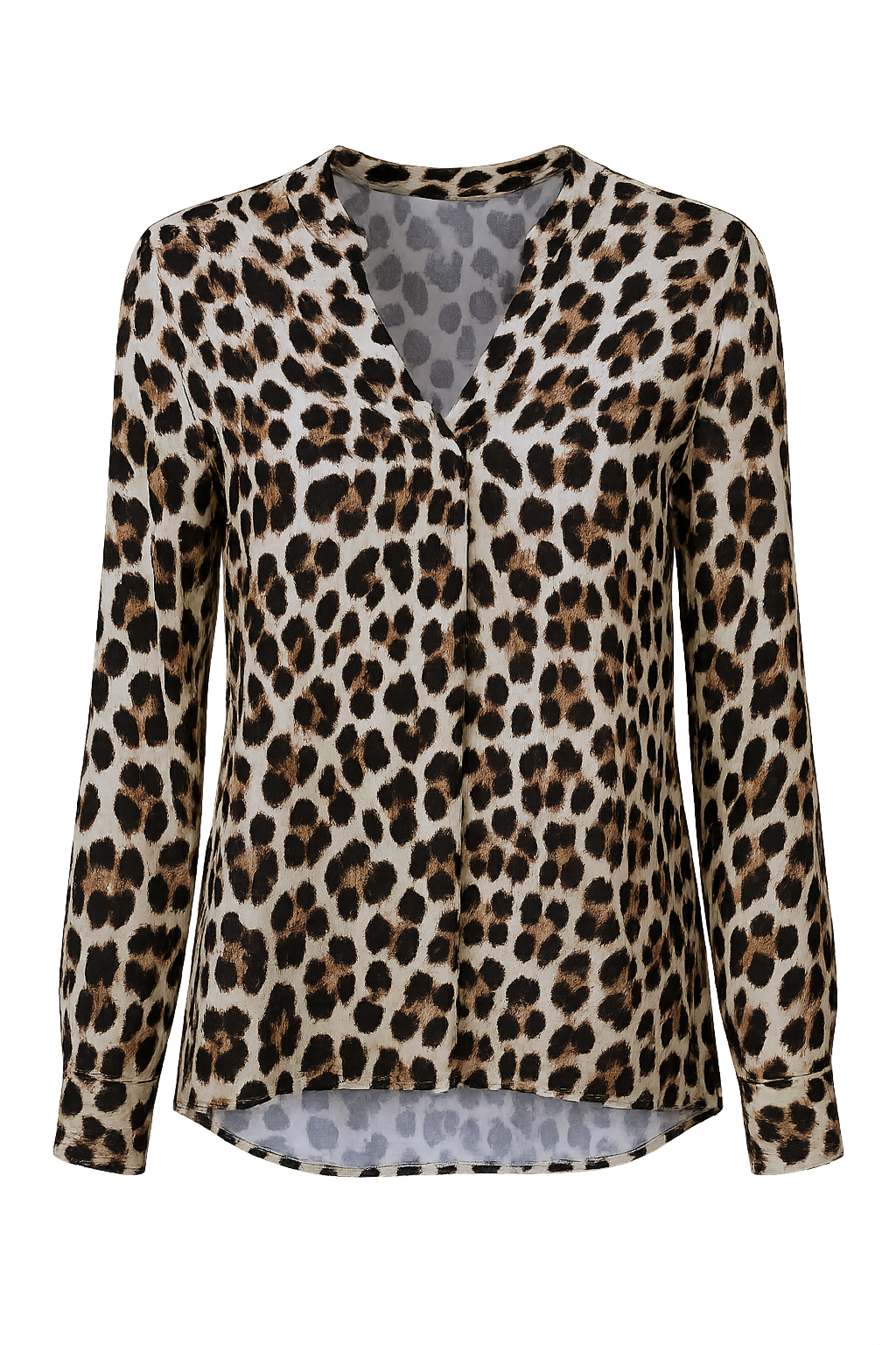 9325LE Bluse V Leo Print