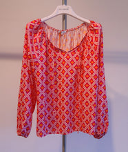 Lade das Bild in den Galerie-Viewer, 6301RE Bluse Retrodruck pink
