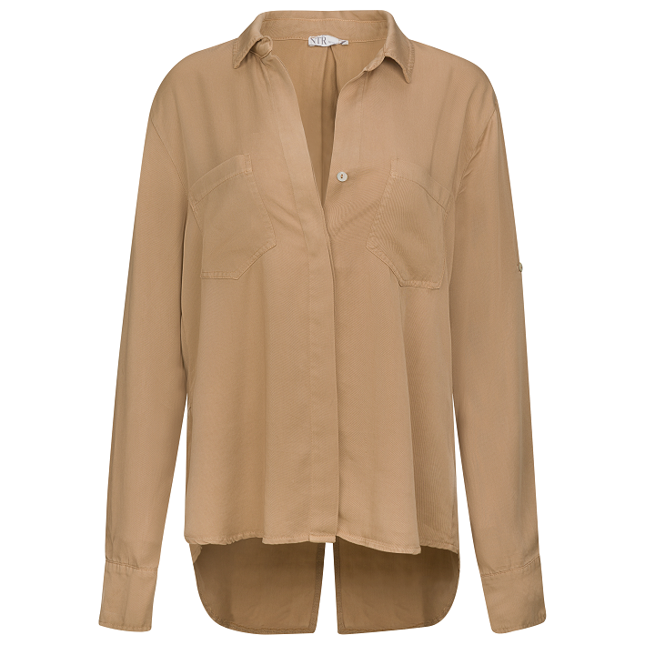 3104 Bluse mit verdeckter Knopfleiste