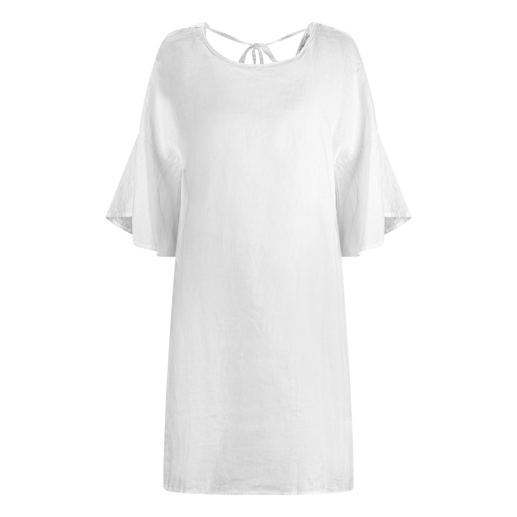4213 Kleid Glockenarm 100% Leinen