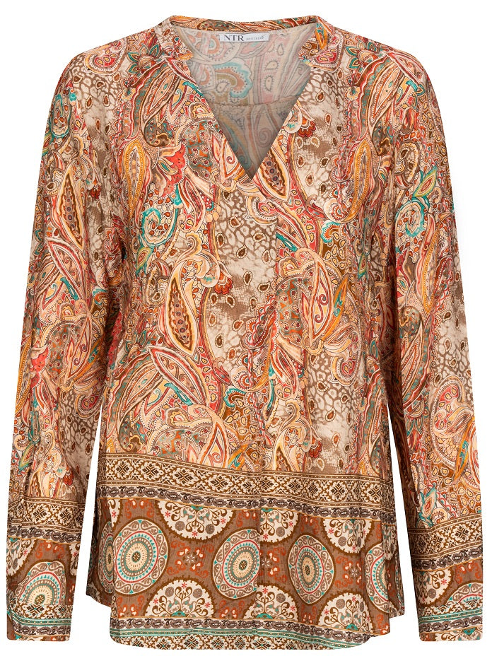 6304PA Bluse V karamell