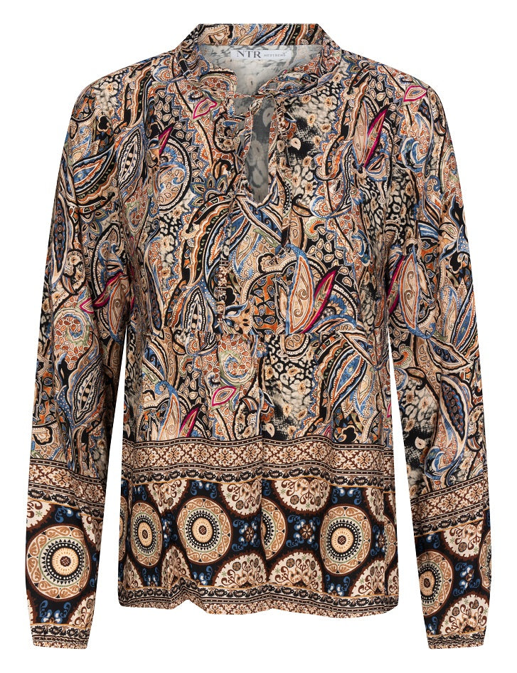6305PA Bluse V Bändchen