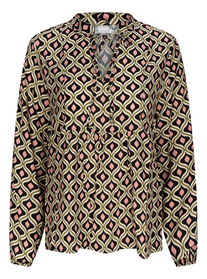 6305RE Bluse V Bändchen